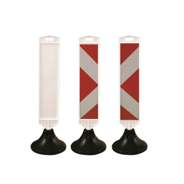 Stein HGS HGS minibaken met zwaailampvoet, rood-wit met pijlfolie naar rechts wijzend (eenzijdig), 35989