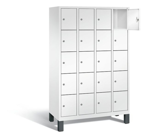 C+P lockerkast Evolo, H1850xB1190xD500mm, kleur: verkeerswit, 48010-405 S10173