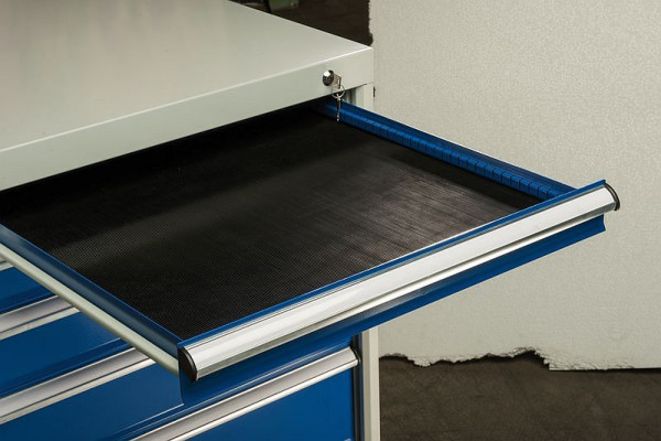 KLW gegroefde rubberen inzet, zwart in lade SMB-RGS- geschikt (kastbreedte 1439 mm) B: 1324 mm, D: 610 mm, dikte: 3,00 mm, SMB-RGS