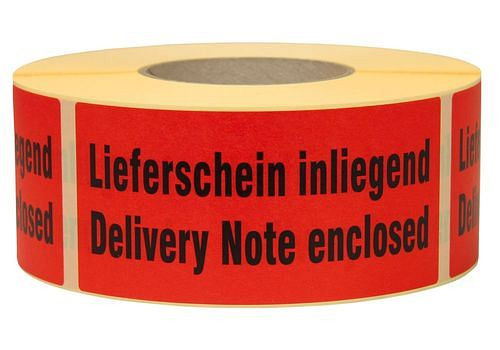 DENIOS waarschuwings- en informatielabels, leveringsbon bijgevoegd, 145 x 70 mm, van papier, 299620