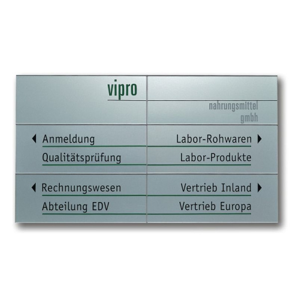 Stone HGS wegwijzer -Unitex L-, 150 x 300 mm, plafondmontage met decoratieve kettingophanging, zilver, 21749-04