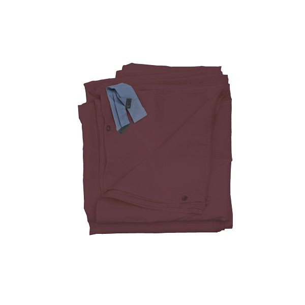 Mendler set van 4 zijwanden voor pergola Cadiz, losse zijwand paviljoen 4x4m, polyester, roodbruin, 77125