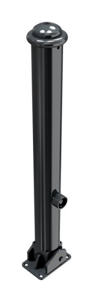 Schake-stijlpaal serie 481B Ø 82 mm, opklapbaar, zelfvergrendelend slot voor plugbevestiging, 481FUB