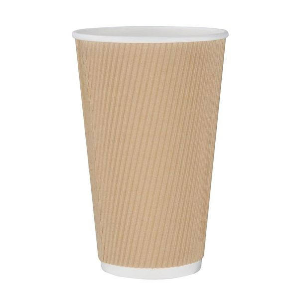 Fiesta warme drankenbeker van golfkarton bruin 455ml, VE: 25 stuks, GF025