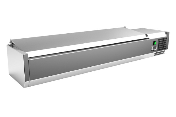 Gastro-Inox RVS bovenkoeling 7x GN1/4 met deksel, 209.151