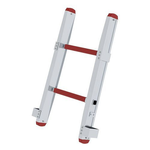 Krause ladderinzetdeel van aluminium, 2 sporten, ladderdeel T 3, 305097