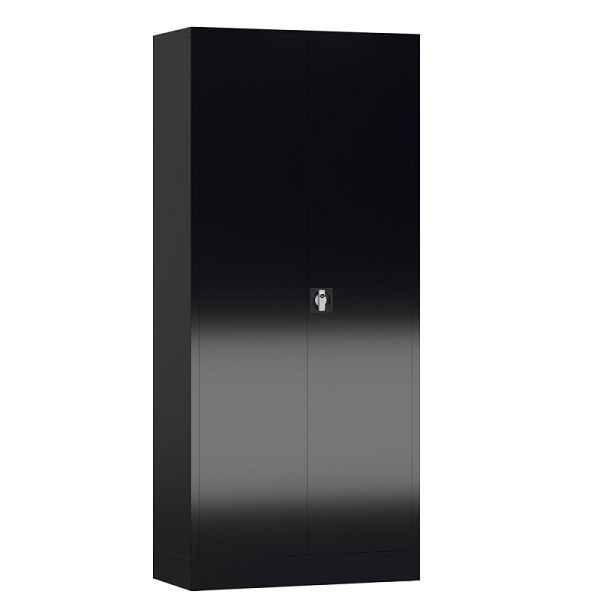 Lüllmann ClassiX multifunctionele draaideurkast, 1800 x 800 x 380 mm, diepzwart, X-545529