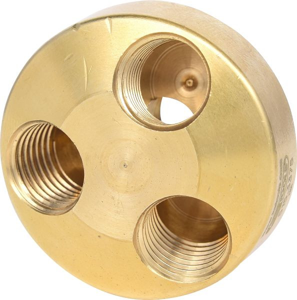 KS Tools 1/4" messing perslucht 3-weg verdeler, 41mm, 515.3375