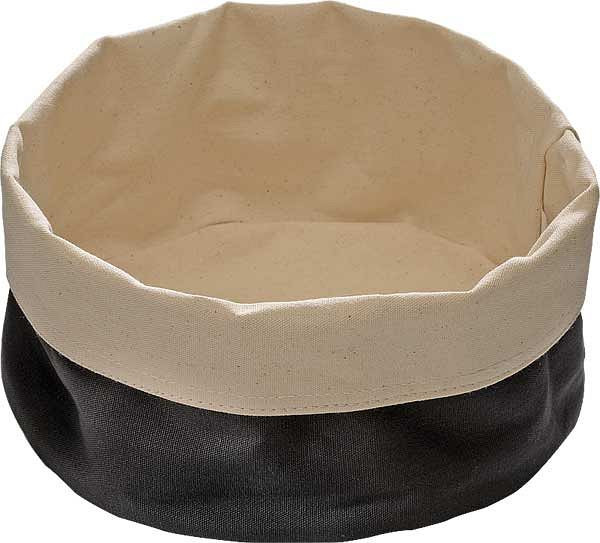 APS broodzak, Ø 17 cm, hoogte: 8 cm, katoen, beige, zwart, machinewasbaar tot 30 graden, 30341