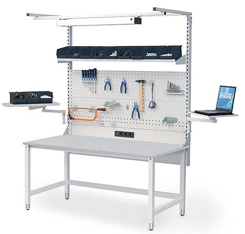 Bedrunka + Hirth 4-poot workergo tafel met slingerverstelling en meerwandige constructie, afmetingen in mm (BxD): 1500 x 750, E4150KU75-04