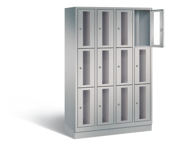 C+P lockerkast Classic, H1800xB1190xD500mm, kleur: wit aluminium, 8020A403 S10009