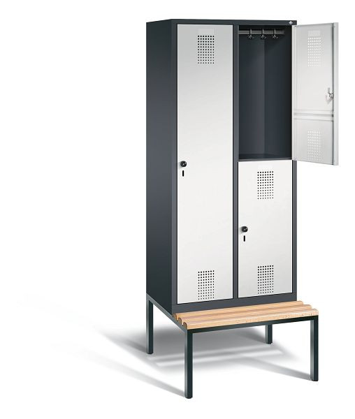 C+P cijferslot Evolo, H2090xW810xD815mm, kleur: zwartgrijs/lichtgrijs, 48650-22 S10011