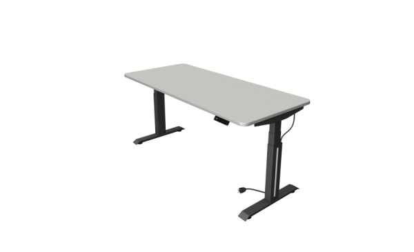 Kerkmann Move Professionele zit-/statafel, B 1800 x D 800 mm, elektrisch in hoogte verstelbaar van 640-1290 mm, lichtgrijs, 10070711