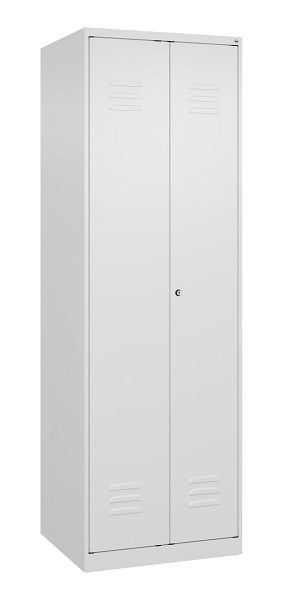 C+P Umkleidespind Classic PLUS SW, 2 Abteile, 1850x600x500mm, 9016/9016, Zylinderschloss, 080002-20 S10001
