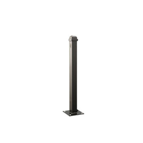 Stein HGS HGS-stijlpaal van staal, 70 x 70 mm, helmkop, afneembaar, met PZ/bovensluiting, inclusief bodemhuls, 13733-4co