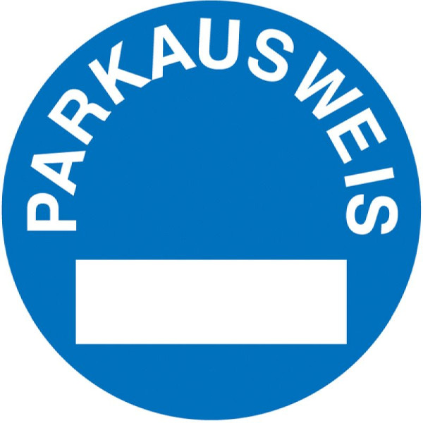 Stein HGS HGS parkeervergunningvignet, rond, Ø 65 mm, 21.3003