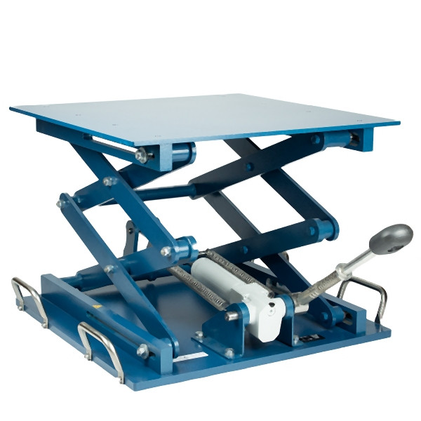 JUCHHEIM Laborhebebühne hydraulisch, 600 x 600 mm, pulverbeschichtet, 02296