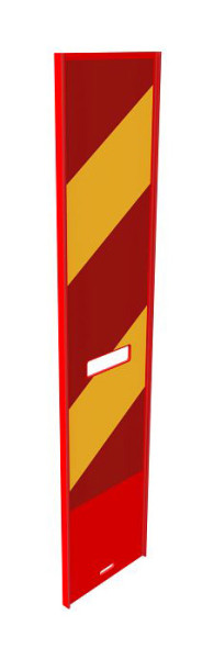 Schake klembaken voor EURO, afzethekwerk type 2/3, afgedekt met folie type RA2/C, eenzijdig, links gericht, folie: 800x 200 mm, rood/geel, 36050/3SKL