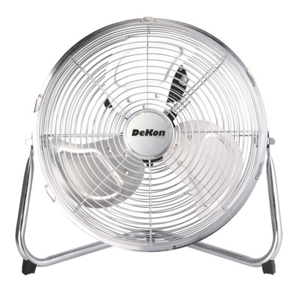 DeKon Boden-Ventilator, chrom, 30 cm (12 Zoll), B 130
