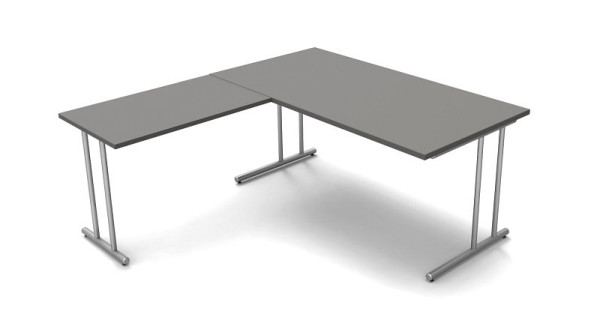Kerkmann hoekwerkstation, Start Up, B 1600 mm x D 1800 mm x H 750 mm, kleur: grafiet, 11437012