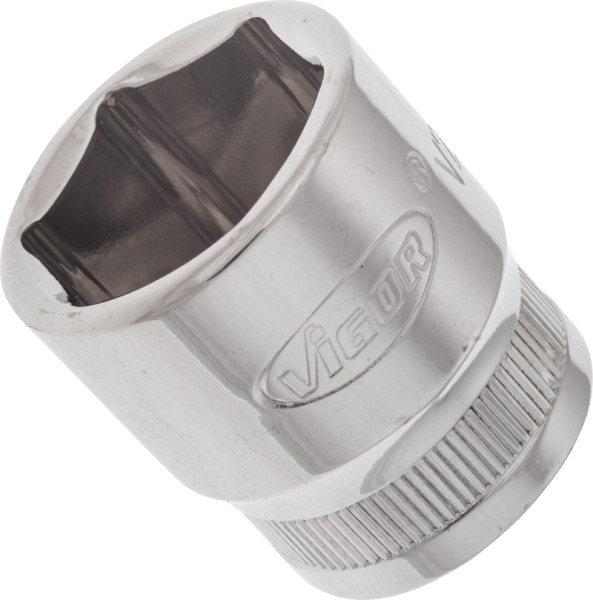 VIGOR dopsleutelinzet, hol vierkant 10 mm (3/8 inch), buitenzeskantprofiel, 19 mm, V2265N