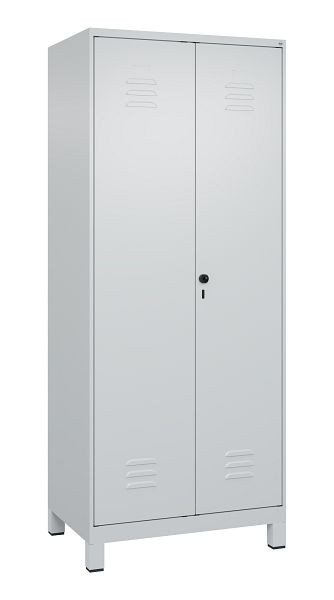 C+P Umkleidespind Classic PLUS SW, Füße, 2 Abteile, 1950x800x500mm, 7035/7035, Drehriegel, 080012-22 S10009