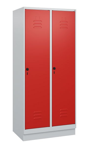 C+P luierkluis Classic PLUS met middenwand, bodem, 2 vakken, 1800x800x500mm, 7035/3020, veiligheidsdraaigrendel, 0800207-22F S10002