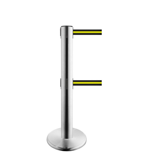 Stein HGS HGS personengeleidingssysteem -P-Line Brace Duo-, RVS, zwart/geel/zwart horizontaal (gestreept) / 2 x 9 m / 50 mm, met veiligheidsslot (zelfontgrendelend), 37695-05-2