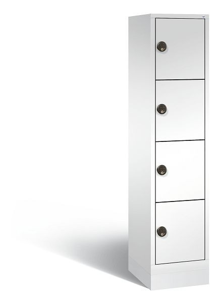 C+P stalen laadkast Evolo, 4 compartimenten, H1800B420T500 mm, wit, 48020-1204EB S10027