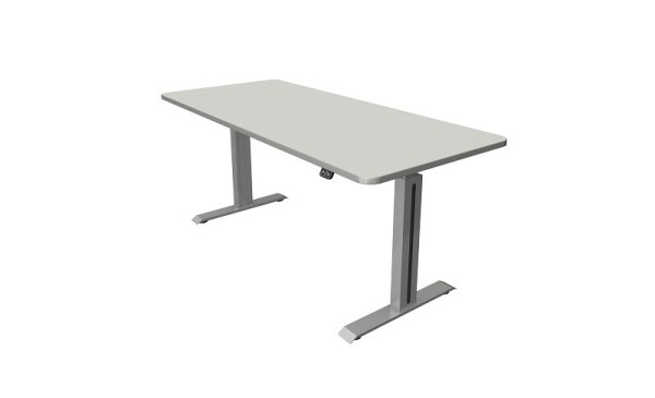 Kerkmann sta-/zittafel B 1800 x D 800 mm, zilver, elektrisch in hoogte verstelbaar van 740 - 1230 mm, lichtgrijs/zilver, 10176211