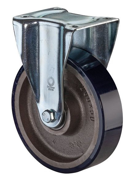 BS Rollen Zwaarlastwiel, bokwiel, wielbreedte 50 mm, wiel-Ø 150 mm, draagvermogen 500 kg, polyurethaan gegoten 78 Shore A, gegoten, kogellager, N110.C11.151