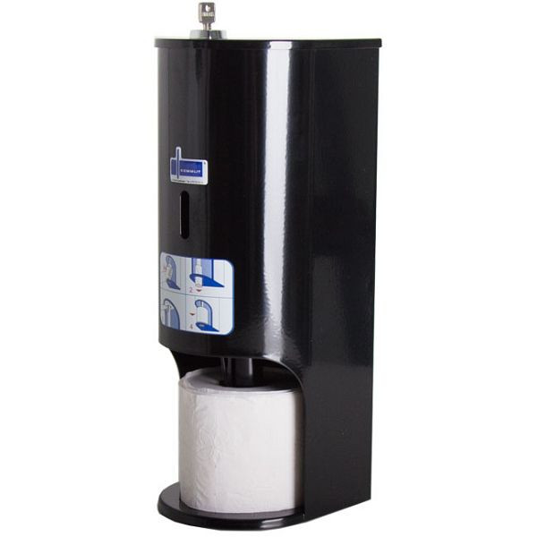 KEMMLIT toiletpapierdispenser voor 3 rollen, zwart, 205.576