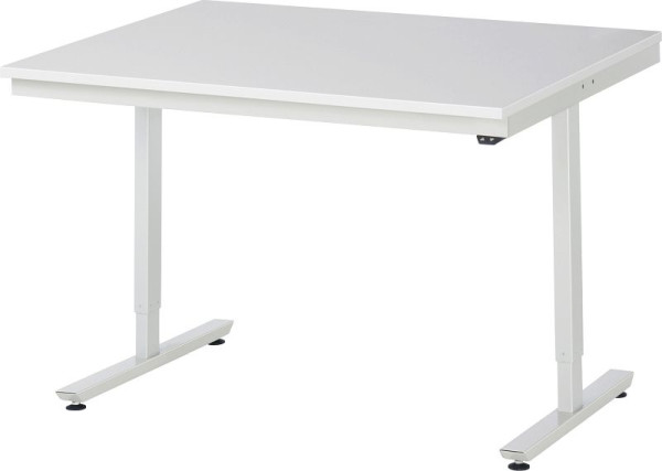 RAU werktafel serie adlatus 150 (elektrisch in hoogte verstelbaar), EGB melamine plaat, 1250x720-1120x1000 mm, 08-AT-125-100-ME