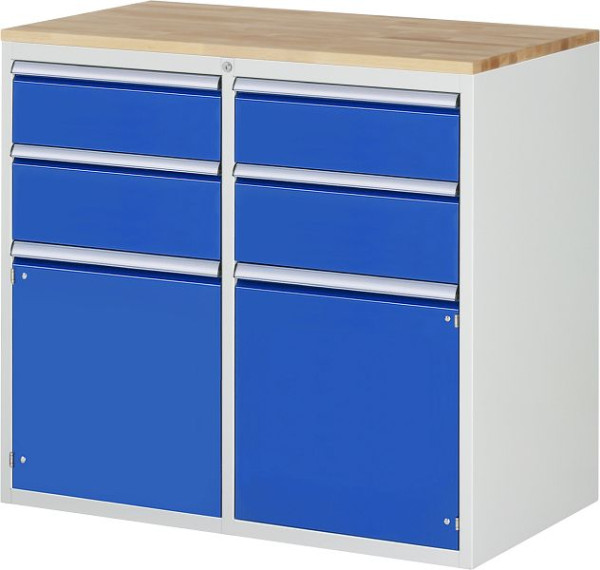 RAU ladekast 7000, 1145x650x1035mm, links: 1x180, 1x210 mm, vleugeldeur 1x540 mm, rechts: 1x180, 1x210 mm, vleugeldeur 1x540 mm, 13-LL7.1.1AB.11