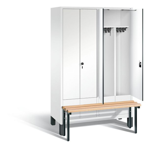 C+P zwart wit kastje Evolo, H1850xB1190xD815mm, kleur: verkeerswit / decor wit, 48032-40 S10117