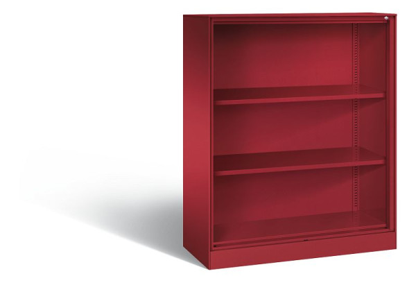 C+P bureauplank Asisto, H1310xB1000xD435mm, kleur: robijnrood, 3 niveaus, 140032-000 S10050