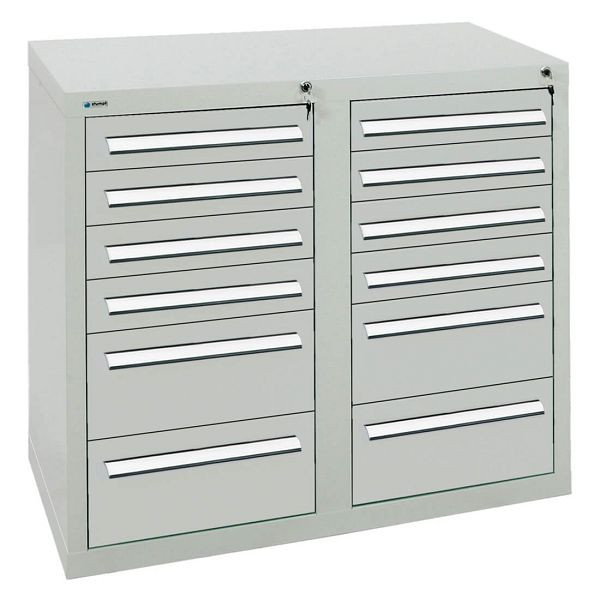 stumpf ladekast serie T-100 / 35-2, RAL 7035/7035, 12 laden (8x100, 4x200mm), 8152607