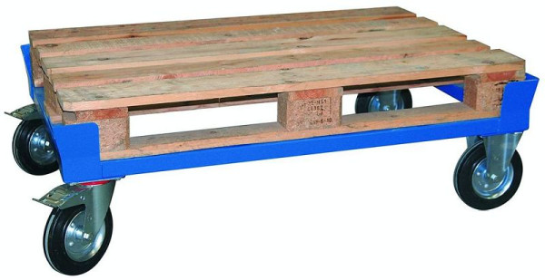 KLW palletchassis in robuuste uitvoering, laadvlak: 1200 x 800 mm L x B, laadvlakhoogte 280 mm, laadvermogen 500 kg, 8623-1208P-FG01