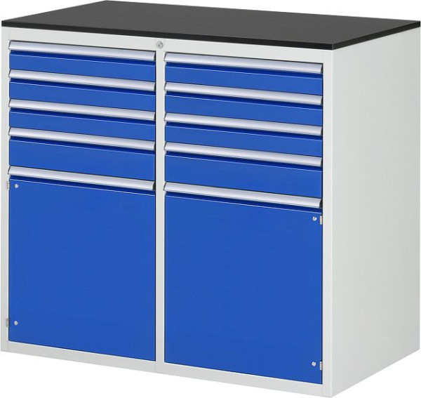 RAU ladekast 7000, 1145x650x1030mm, links: 3x90, H120mm, vleugeldeur, rechts: 3x90, H120mm, vleugeldeur, melamineharscoating, 03-LL7.3.3AM.11