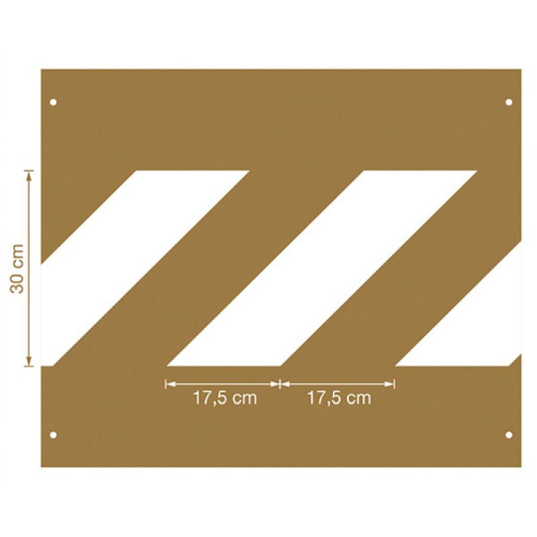 Stein HGS HGS spuitsjablonen voor vloermarkering, set 10 (zebra), inhoud 12 sjablonen, 90.3306-10