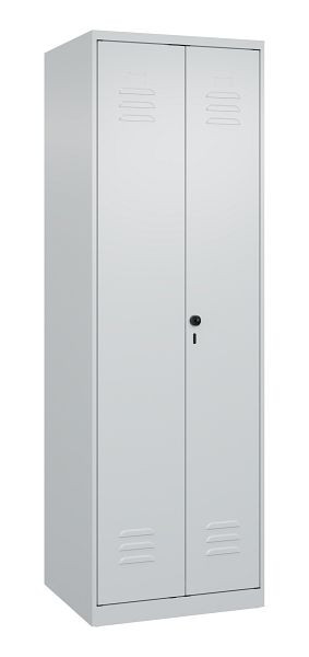 C+P Umkleidespind Classic PLUS, Doppel-Spind, 2 Abteile, 1850x600x500mm, 7035/7035, Drehriegel, 080002-20P S10009