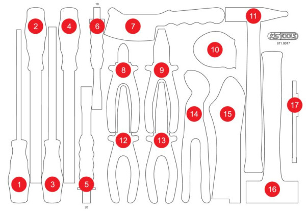 KS Tools Leeg schuiminzetstuk voor 811.0017, 811.0017-97