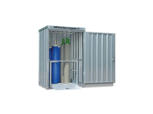 SÄBU SAFE-gasmagazijn 125 LIF, verzinkt, gemonteerd, zonder voet, 1.420 x 1.490 x 2.250 mm