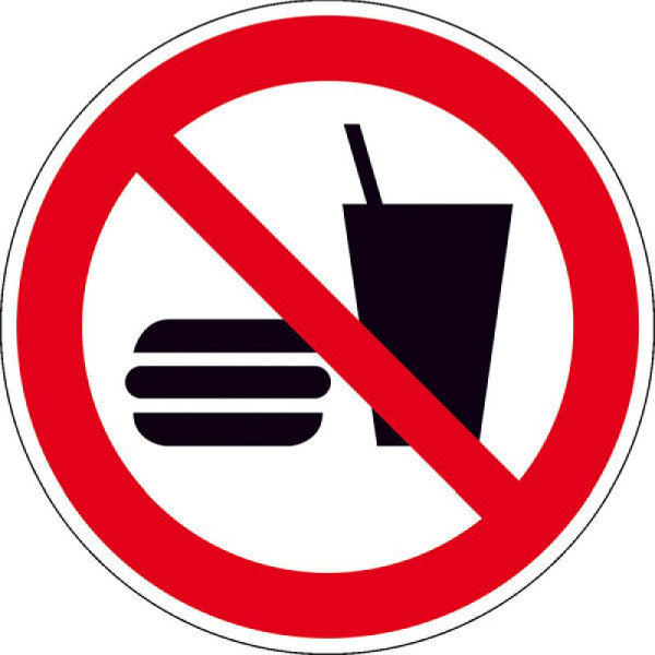 Stein HGS HGS verbodsbord, eten en drinken verboden, 100mm/folie, zelfklevend, 21.a6180