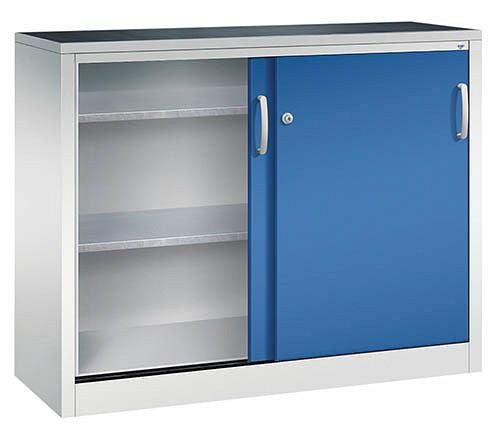 Bedrunka + Hirth schuifdeurkast met drukcilinderslot, afmetingen in mm (BxDxH): 1600 x 400 x 1000, 04.254.16H10