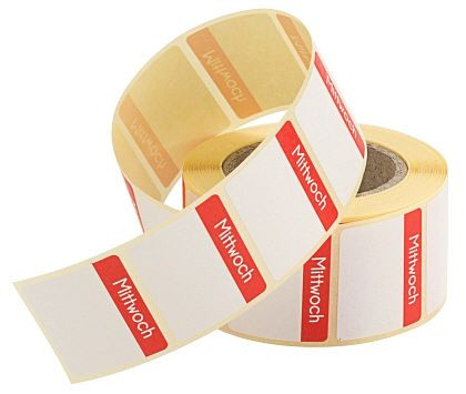 Contacto Labels woensdag rood, VE: 500 stuks op rol, 4371/053