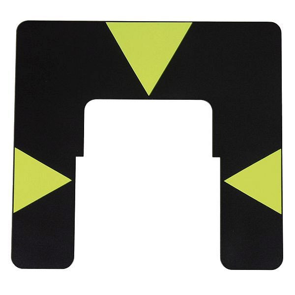 proNIVO metalen doelbord, type GZT4, zwart en felgeel, 206-6335-26