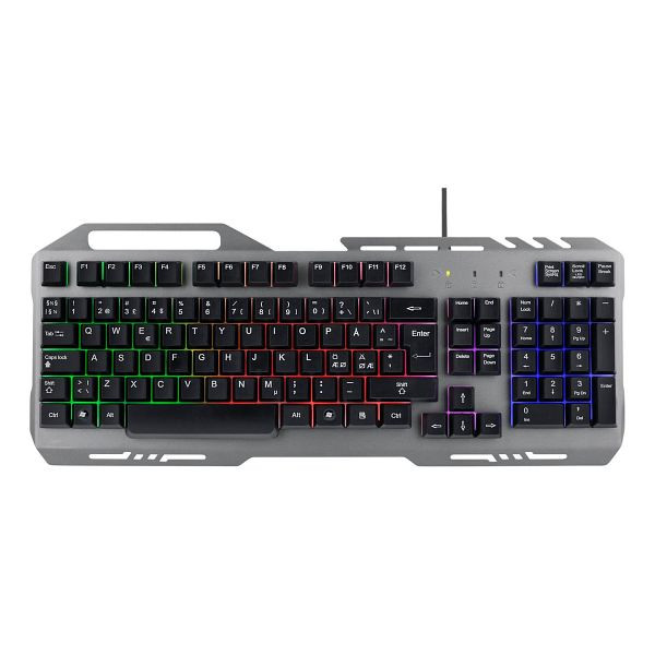 Deltaco Gaming Kit 3-in-1 RGB-toetsenbord Nordic muis Muismat zilver/zwart, GAM-047