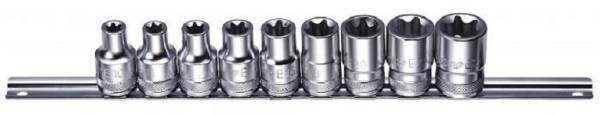 Boxo 1/2" TX-E doppenset 9 delig, B-1209R
