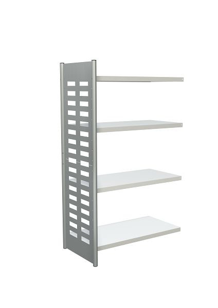 Kerkmann designplank M2, B 1000 x D 500 x H 1800 mm, aluminium zilver/lichtgrijs, 51580311